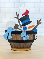 Build a Snowman For The Flower Basket Interchangeable Insert