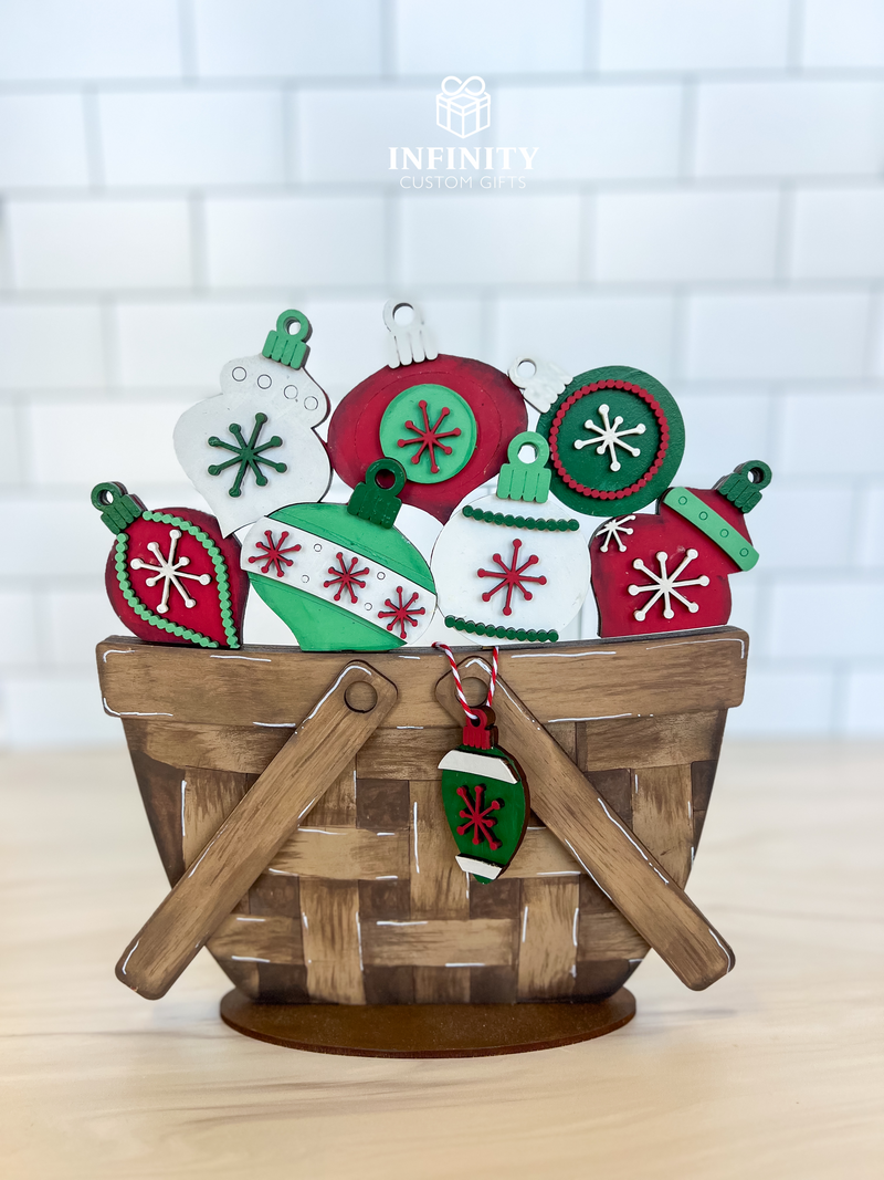 Christmas Ornaments For The Flower Basket Interchangeable Insert