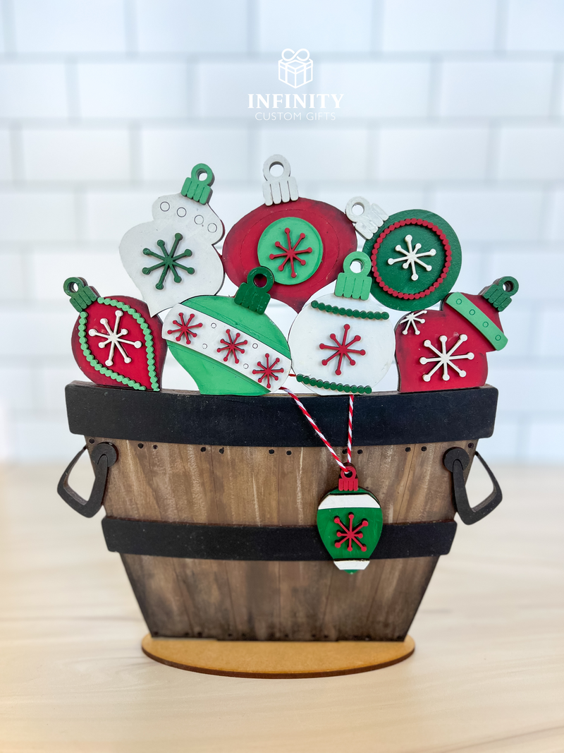 Christmas Ornaments For The Flower Basket Interchangeable Insert