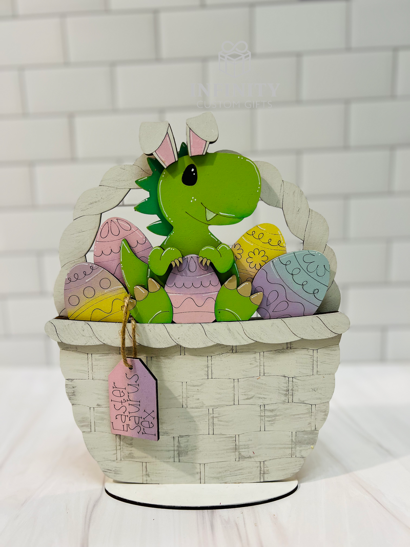 Easter Dinosaur for The Flower Basket Interchangeable Insert