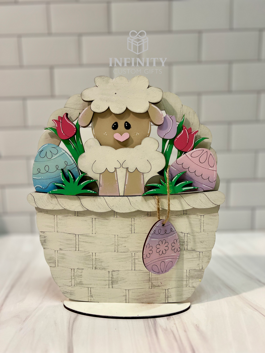 Easter Lamb for The Flower Basket Interchangeable Insert