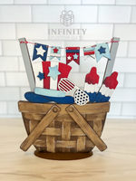 Fourth of July Insert For The Flower Basket Interchangeable Insert