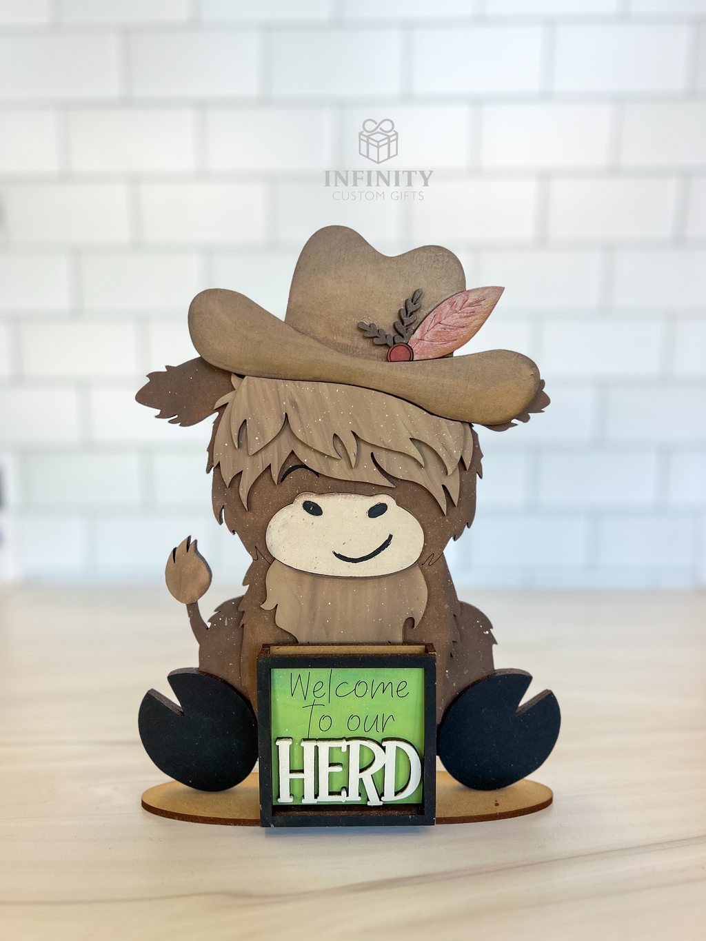 Highland Cow for Interchangeable Animal Hats