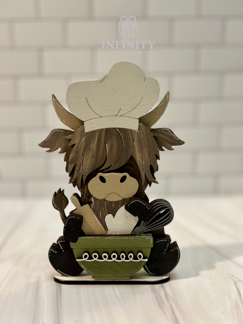 Kitchen Baking Highland Cow Standing Kit