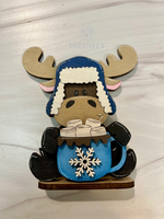 Moose Winter Hot Cocoa Standing