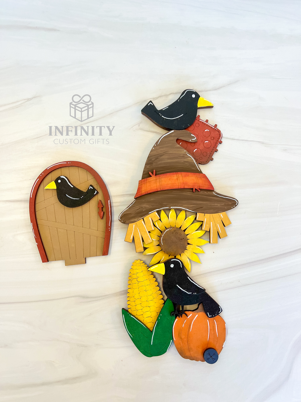 Scarecrow for Interchangeable Birdhouse