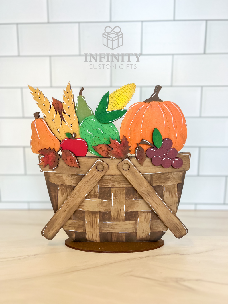 Thanksgiving Cornucopia For The Flower Basket Interchangeable Insert