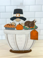 Thanksgiving Gnome For The Flower Basket Interchangeable Insert