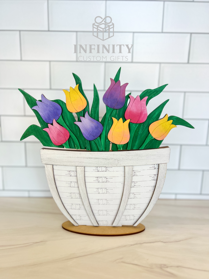 Tulips For The Flower Basket Interchangeable Insert