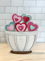 Valentine Hearts For The Flower Basket Interchangeable Insert